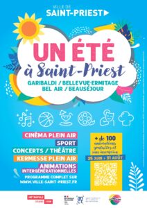 flyer un été à Saint-Priest : Garibaldi, Bellevue-ermitage, Bel air et Beauséjour